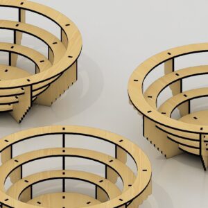 Intra απο ξύλο plywood 3mm-4mm πάχος - Πιάτο φρούτων, Πριόνι κύλισης, Καλάθι μπολ Δίασταση 30x20 cm INTRAFABR-40158623