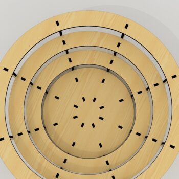 Intra απο ξύλο plywood 3mm-4mm πάχος - Πιάτο φρούτων, Πριόνι κύλισης, Καλάθι μπολ Δίασταση 30x20 cm INTRAFABR-40158623 - Image 3