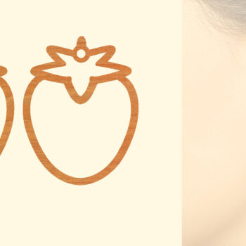 Intra απο ξύλο plywood 3mm-4mm πάχος - Σκουλαρίκια από ξύλο φρούτων με λέιζερ Δίασταση 3x3 cm INTRAFABR-97270248 - Image 1