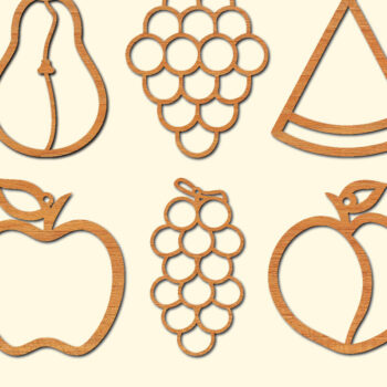 Intra απο ξύλο plywood 3mm-4mm πάχος - Σκουλαρίκια από ξύλο φρούτων Laser Cut Bundle Δίασταση 3x3 cm INTRAFABR-97270696 - Image 1