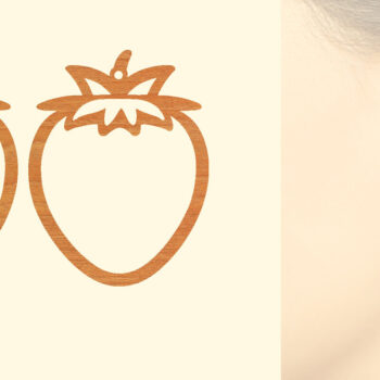 Intra απο ξύλο plywood 3mm-4mm πάχος - Φρούτα Ξύλινα Σκουλαρίκια Laser Cut  Δίασταση 3x3 cm INTRAFABR-97270478 - Image 1