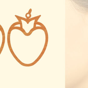 Intra απο ξύλο plywood 3mm-4mm πάχος - Φρούτα Ξύλινα Σκουλαρίκια Laser Cut  Δίασταση 3x3 cm INTRAFABR-97270552