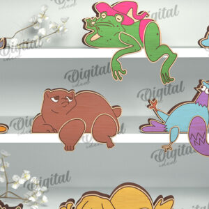 Intra απο ξύλο plywood 3mm-4mm πάχος - Αστεία Διακόσμηση Ζώων Δέσμη κοπής με λέιζερ Δίασταση 30x20 cm INTRAFABR-117261893