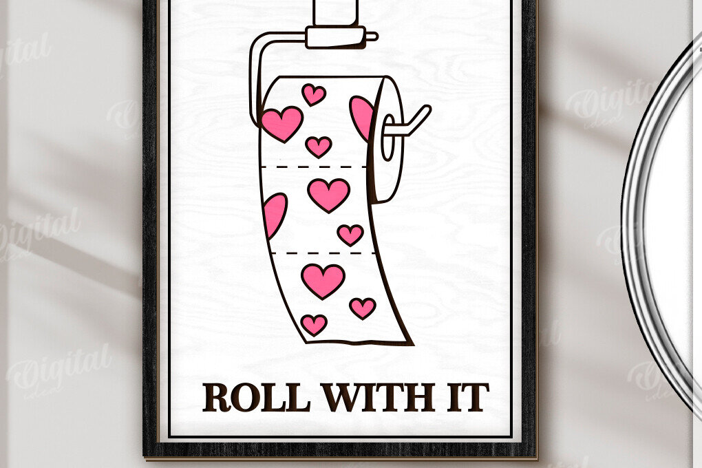 Intra απο ξύλο plywood 3mm-4mm πάχος - Αστεία διακόσμηση τοίχου μπάνιου  Δίασταση 30x20 cm INTRAFABR-123491235