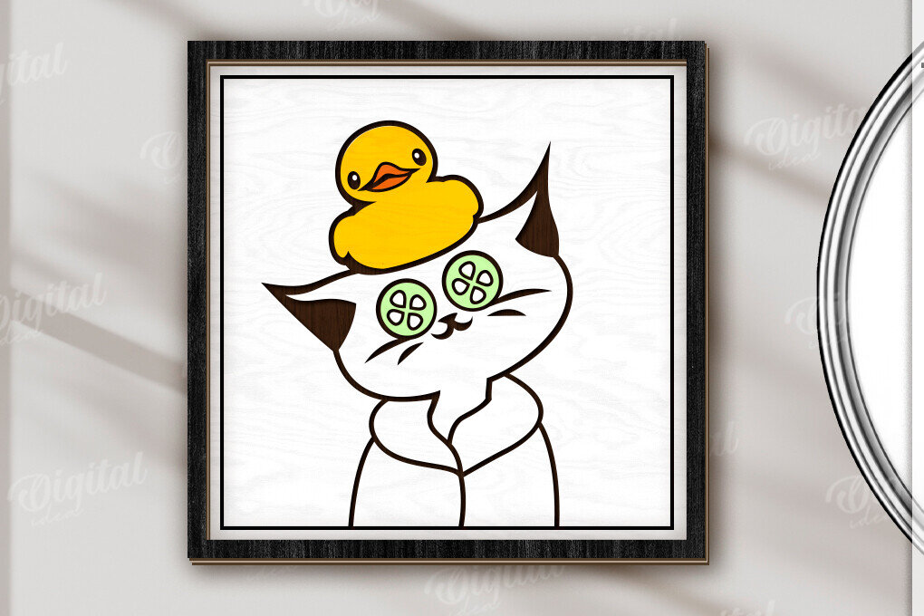 Intra απο ξύλο plywood 3mm-4mm πάχος - Αστεία διακόσμηση τοίχου μπάνιου  Δίασταση 30x20 cm INTRAFABR-123491341