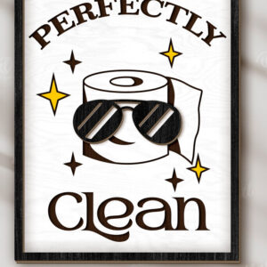 Intra απο ξύλο plywood 3mm-4mm πάχος - Αστεία διακόσμηση τοίχου μπάνιου  Δίασταση 30x20 cm INTRAFABR-123490553