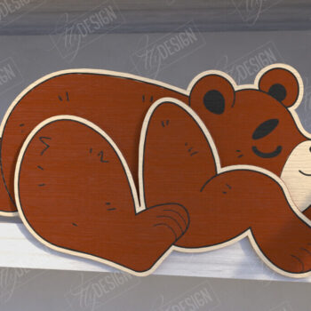 Intra απο ξύλο plywood 3mm-4mm πάχος - Funny Bear Shelf Sitters Laser Cut | CNC Δίασταση 20x20 cm INTRAFABR-123426812 - Image 1