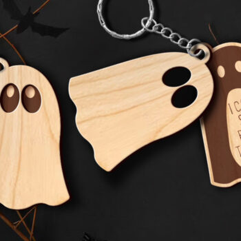 Intra απο ξύλο plywood 3mm-4mm πάχος - Αστεία μπρελόκ BOO  Δίασταση 7x2 cm INTRAFABR-73787513 - Image 4