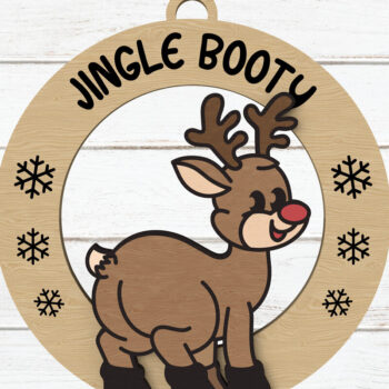 Intra απο ξύλο plywood 3mm-4mm πάχος - Αστεία δέσμη χριστουγεννιάτικων στολιδιών Δίασταση 30x20 cm INTRAFABR-108798983 - Image 5