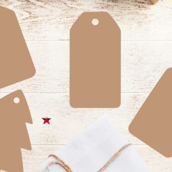 Intra απο ξύλο plywood 3mm-4mm πάχος - Αστεία ετικέτες δώρου Χριστουγέννων  Δίασταση 15x15 cm INTRAFABR-109226783 - Image 4