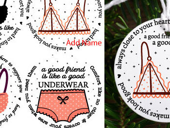 Intra απο ξύλο plywood 3mm-4mm πάχος - Αστείο Χριστουγεννιάτικο Στολίδι  Δίασταση 6x6 cm INTRAFABR-85784901 - Image 1