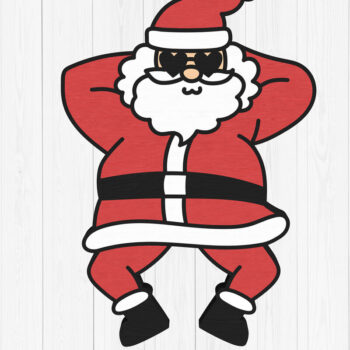 Intra απο ξύλο plywood 3mm-4mm πάχος - Πακέτο πακέτου Funny Dancing Santa  Δίασταση 30x20 cm INTRAFABR-109548390 - Image 3