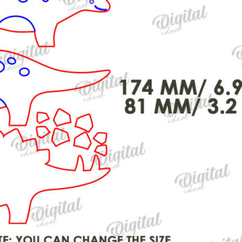 Intra απο ξύλο plywood 3mm-4mm πάχος - Αστεία Dino Shelf Sitter Δίασταση 30x20 cm INTRAFABR-123766959 - Image 2