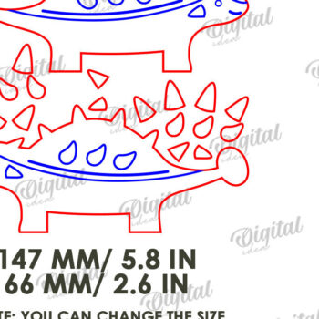 Intra απο ξύλο plywood 3mm-4mm πάχος - Αστεία Dino Shelf Sitter  Δίασταση 30x20 cm INTRAFABR-123766704 - Image 2