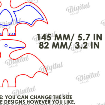 Intra απο ξύλο plywood 3mm-4mm πάχος - Αστεία Dino Shelf Sitter  Δίασταση 30x20 cm INTRAFABR-123766887 - Image 2