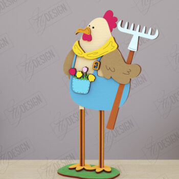 Intra απο ξύλο plywood 3mm-4mm πάχος - Αστείοι χαρακτήρες φάρμας Απο | CNC Δίασταση 30x20 cm INTRAFABR-121437109 - Image 1