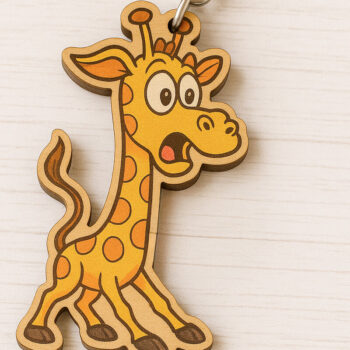 Intra απο ξύλο plywood 3mm-4mm πάχος - Αστεία μπρελόκ Giraffe  Bundle Δίασταση 4x4 cm INTRAFABR-122220593 - Image 5