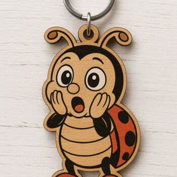 Intra απο ξύλο plywood 3mm-4mm πάχος - Αστεία Μπρελόκ Πασχαλίτσα Δίασταση 4x4 cm INTRAFABR-122220487 - Image 7