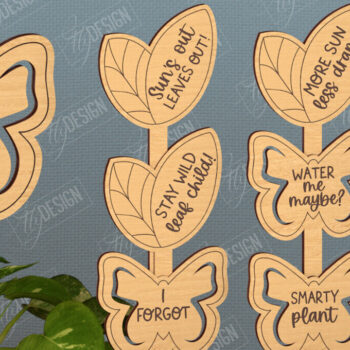 Intra απο ξύλο plywood 3mm-4mm πάχος - Αστεία δέσμη στοιχημάτων φυτών | Διακόσμηση κήπου Δίασταση 20x20 cm INTRAFABR-115821090 - Image 4