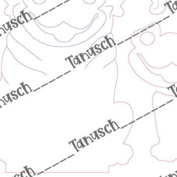 Intra απο ξύλο plywood 3mm-4mm πάχος - Αστεία Pug Standing Decor Cut Laser Δίασταση 6x6 cm INTRAFABR-54746605 - Image 3