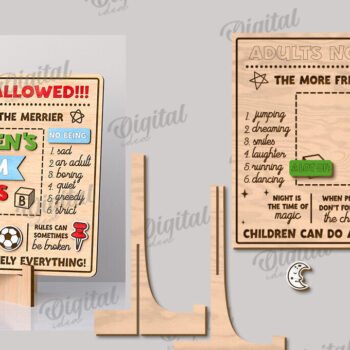 Intra απο ξύλο plywood 3mm-4mm πάχος - Αστεία Κανόνες Πλακέτες Πακέτο κοπής με λέιζερ Δίασταση 30x20 cm INTRAFABR-112861410 - Image 6