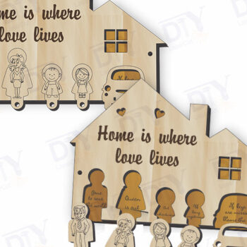 Intra απο ξύλο plywood 3mm-4mm πάχος - Funny Saying Κλειδιά 5 πλήκτρων Δίασταση 4x4 cm INTRAFABR-125395698 - Image 1