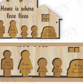 Intra απο ξύλο plywood 3mm-4mm πάχος - Funny Saying Κλειδιά 5 πλήκτρων Δίασταση 4x4 cm INTRAFABR-125395698 - Image 2