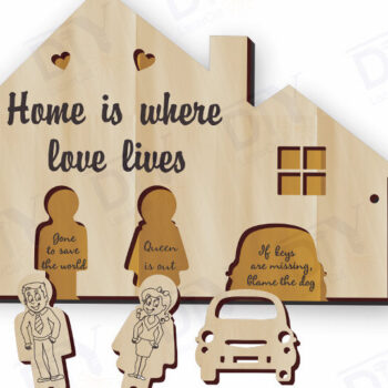 Intra απο ξύλο plywood 3mm-4mm πάχος - θήκη κλειδιού Funny Saying Δίασταση 4x4 cm INTRAFABR-121882637 - Image 3