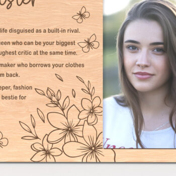 Intra απο ξύλο plywood 3mm-4mm πάχος - Αστεία κορνίζα αδερφής ορισμού Δίασταση 20x25 cm INTRAFABR-117340573 - Image 1