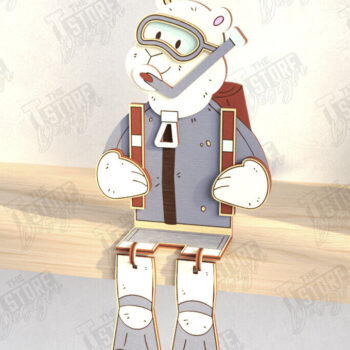 Intra απο ξύλο plywood 3mm-4mm πάχος - Πακέτο κοπής με λέιζερ αστεία τουριστικά ζώα Δίασταση 20x20 cm INTRAFABR-121595529 - Image 5