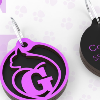 Intra απο ξύλο plywood 3mm-4mm πάχος - G | Ετικέτα αναγνώρισης γάτας | κοπής με λέιζερ | Δίασταση 20x20 cm INTRAFABR-92007459 - Image 1