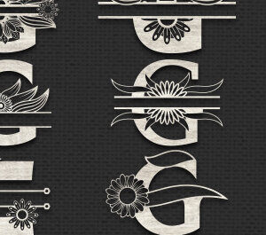 Intra απο ξύλο plywood 3mm-4mm πάχος - Κοπή χαρτιού μονόγραμμα γραμμάτων G Alphabet Δίασταση 30x20 cm INTRAFABR-55866041