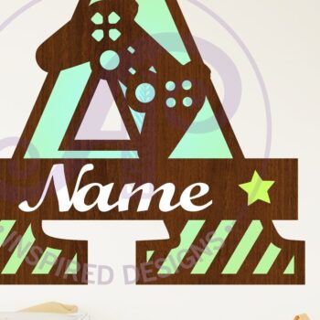 Intra απο ξύλο plywood 3mm-4mm πάχος - Κεφαλαίο μονόγραμμα Gamer Επιστολή  Δίασταση 30x20 cm INTRAFABR-109003288 - Image 1