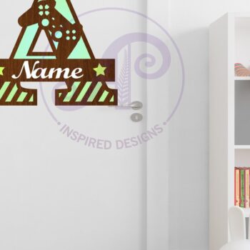 Intra απο ξύλο plywood 3mm-4mm πάχος - Κεφαλαίο μονόγραμμα Gamer Επιστολή  Δίασταση 30x20 cm INTRAFABR-109003288 - Image 2