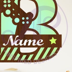 Intra απο ξύλο plywood 3mm-4mm πάχος - Μονόγραμμα κεφαλαίου παίκτη Γράμμα B  Δίασταση 30x20 cm INTRAFABR-109003319