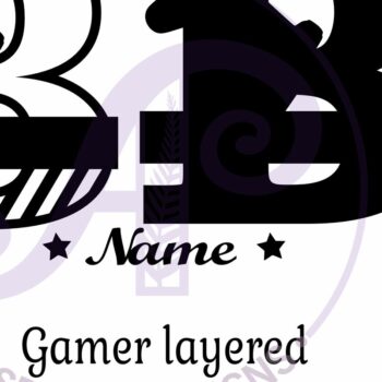 Intra απο ξύλο plywood 3mm-4mm πάχος - Μονόγραμμα κεφαλαίου παίκτη Γράμμα B  Δίασταση 30x20 cm INTRAFABR-109003319 - Image 3