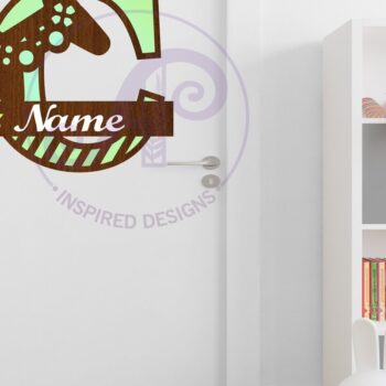 Intra απο ξύλο plywood 3mm-4mm πάχος - Μονόγραμμα κεφαλαίου παίκτη Γράμμα C  Δίασταση 30x20 cm INTRAFABR-109003347 - Image 2