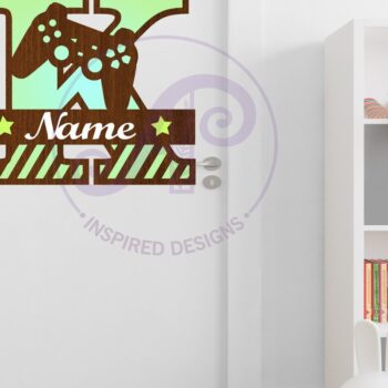 Intra απο ξύλο plywood 3mm-4mm πάχος - Κεφάλαιο μονόγραμμα παίκτη K Δίασταση 30x20 cm INTRAFABR-109003925 - Image 2