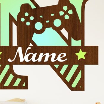 Intra απο ξύλο plywood 3mm-4mm πάχος - Μονόγραμμα κεφαλαίου παίκτη Γράμμα N Δίασταση 30x20 cm INTRAFABR-109004018 - Image 1