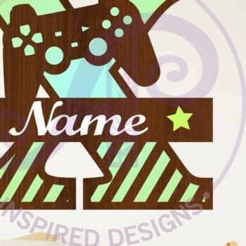 Intra απο ξύλο plywood 3mm-4mm πάχος - Κεφαλαίο μονόγραμμα Gamer Letter X  Δίασταση 30x20 cm INTRAFABR-109004463 - Image 1