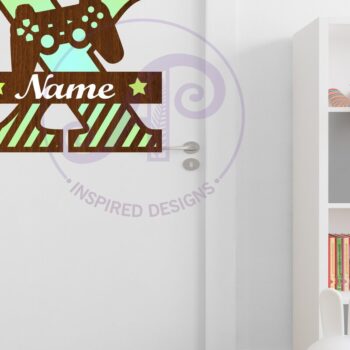 Intra απο ξύλο plywood 3mm-4mm πάχος - Κεφαλαίο μονόγραμμα Gamer Letter X  Δίασταση 30x20 cm INTRAFABR-109004463 - Image 2