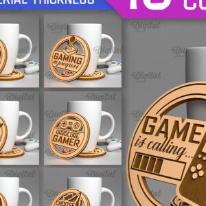 Intra απο ξύλο plywood 3mm-4mm πάχος - Πακέτο κοπής Laser Coasters Gamer Δίασταση 30x20 cm INTRAFABR-97729330