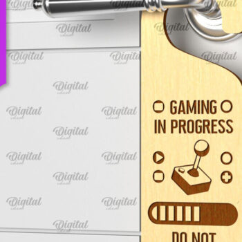 Intra απο ξύλο plywood 3mm-4mm πάχος - Gamer Door Hangers Πακέτο κοπής με λέιζερ Δίασταση 30x20 cm INTRAFABR-98202072 - Image 7