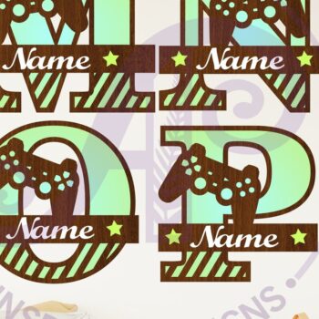 Intra απο ξύλο plywood 3mm-4mm πάχος - Πινακίδες ονόματος πακέτου γραμμάτων μονογράμματος παίκτη Δίασταση 30x20 cm INTRAFABR-109321145 - Image 1