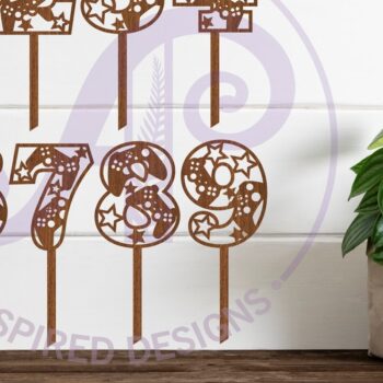 Intra απο ξύλο plywood 3mm-4mm πάχος - Αρχεία αποκοπής  Number Cake Toppers Δίασταση 30x20 cm INTRAFABR-102865682 - Image 1