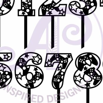 Intra απο ξύλο plywood 3mm-4mm πάχος - Αρχεία αποκοπής  Number Cake Toppers Δίασταση 30x20 cm INTRAFABR-102865682 - Image 3