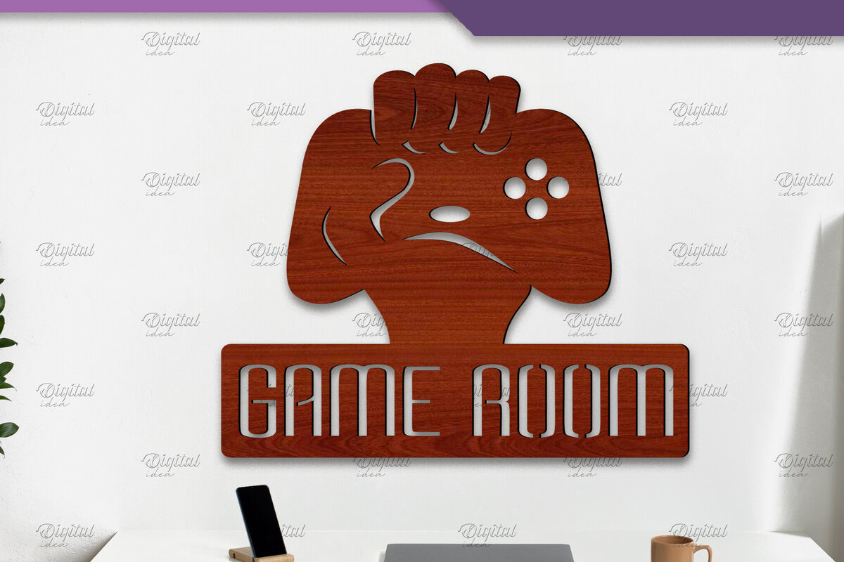 Intra απο ξύλο plywood 3mm-4mm πάχος -  Sign Gamer. Μονόγραμμα σημάδια  Δίασταση 30x20 cm INTRAFABR-84293483