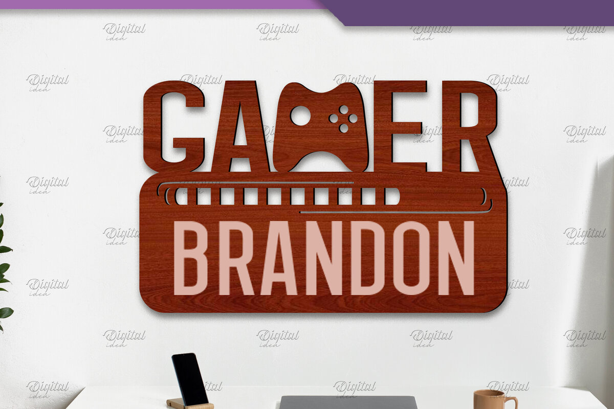 Intra απο ξύλο plywood 3mm-4mm πάχος -  Sign Gamer. Μονόγραμμα σημάδια  Δίασταση 30x20 cm INTRAFABR-84293330