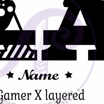 Intra απο ξύλο plywood 3mm-4mm πάχος - Gamer X κεφαλαίο μονόγραμμα Επιστολή Δίασταση 30x20 cm INTRAFABR-108988936 - Image 3