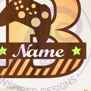 Intra απο ξύλο plywood 3mm-4mm πάχος - Gamer X Κεφάλαιο μονόγραμμα Γράμμα B  Δίασταση 30x20 cm INTRAFABR-108988922